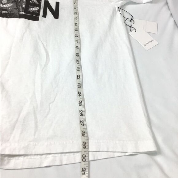 Beau Souci White Essential Cotton SEVEN Crew Neck Short Sleeve T-Shirt Large - Picture 5 of 7